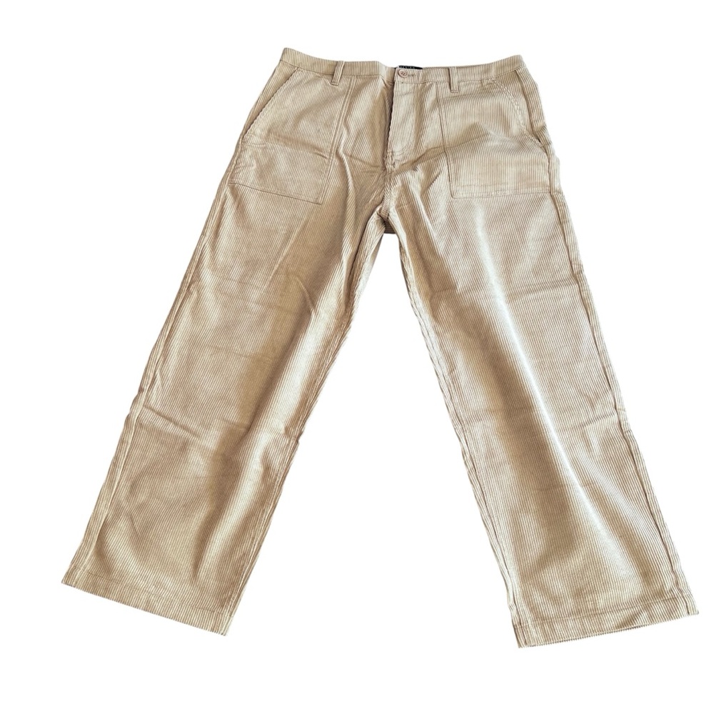 ASOS Men’s Corduroy Tan Mid rise Relaxed Fit Pants 
34 x 32